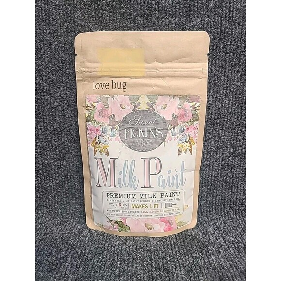 NEW Sweet Pickins Milk Paint  6 Oz ( Makes 1 Pint) Love Bug Yellow - Picture 1 of 3